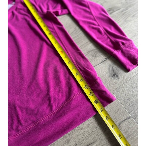 Nike Dri-Fit Women’s Swoosh Sweatshirt Magenta Long Sleeve Boat Neck Medium Pink - Picture 4 of 5